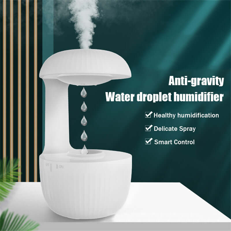 Anti-Gravity Levitating Air Humidifier – Cool Mist Fogger with Floating Water Drops, Silent & Relaxing